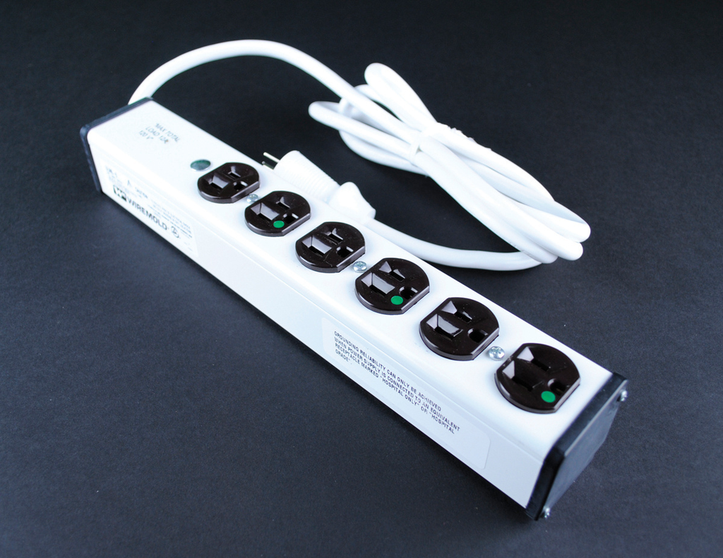 Mayer-DDS-Plug-In Outlet Center Unit / Medical/Dental Grade/APPROVED for Patient Care areas/120V/15A/6 O/L /6' cord-1