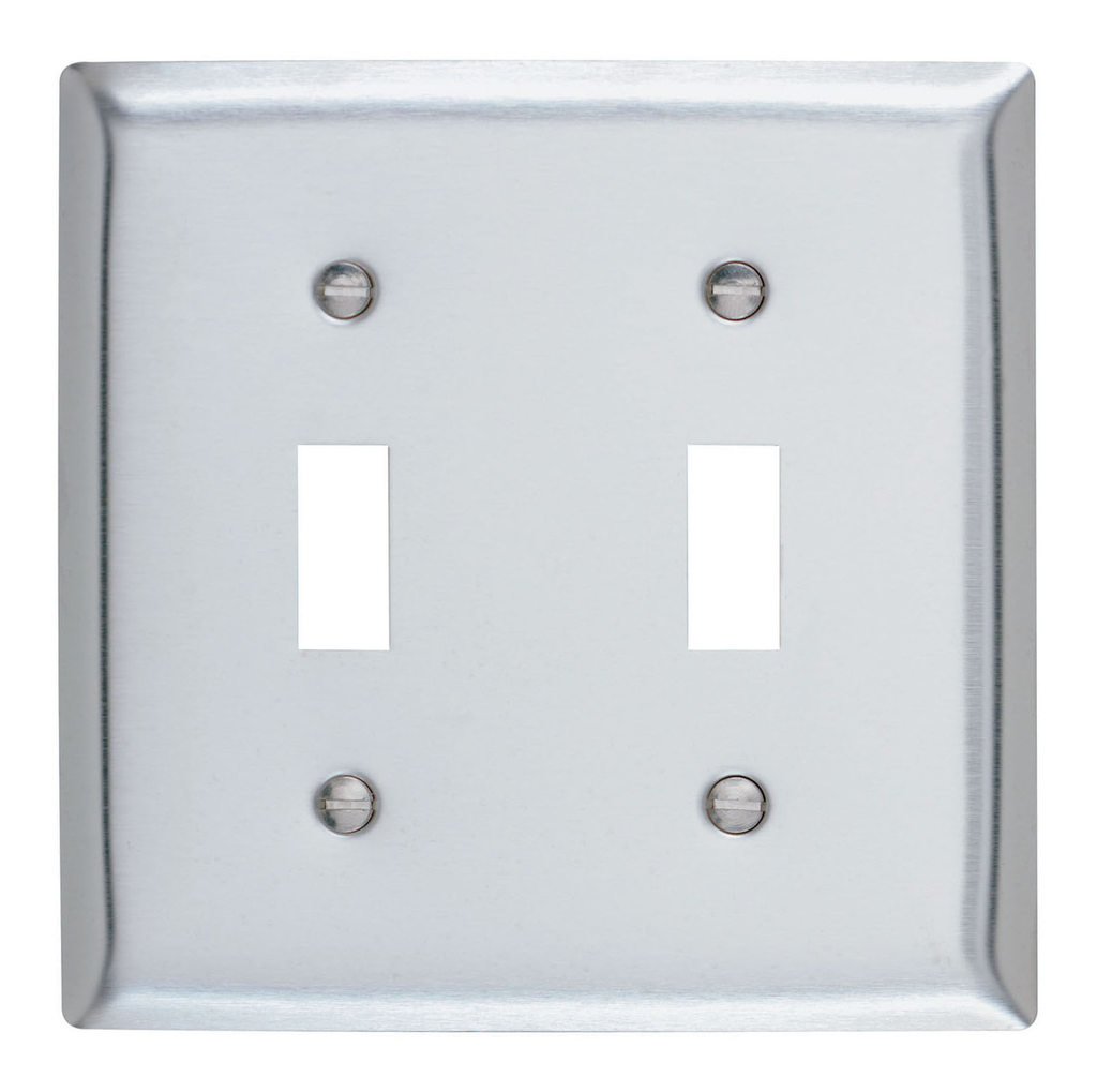 Mayer-DDS-2-Gang 302/304 Stainless Steel Wall Plate, Toggle Switch Openings-1