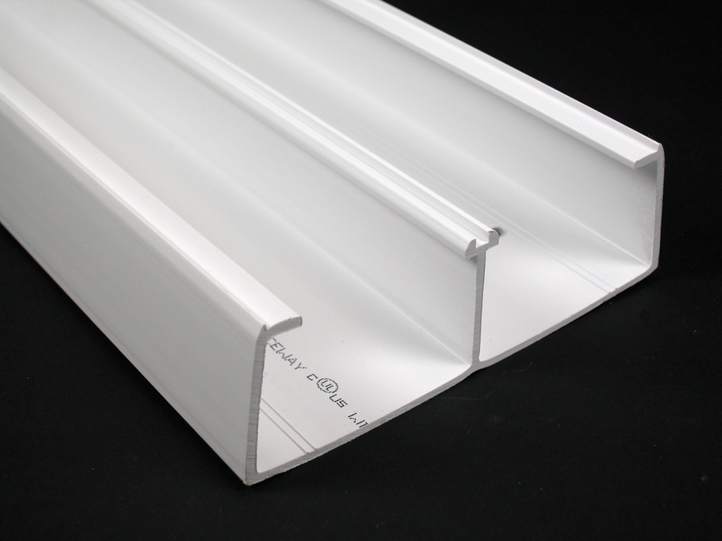 Mayer-DDS-Wiremold 5400 Series Two Compartment Raceway Base, Ivory-1