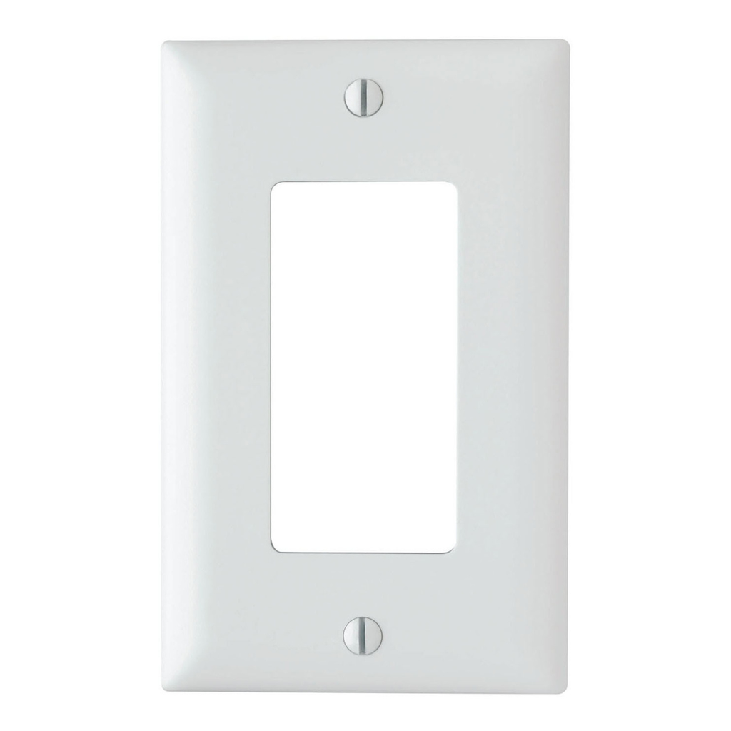 Mayer-DDS-TradeMaster® 1-Gang Nylon Wall Plate, 1 Decorator Opening, White-1