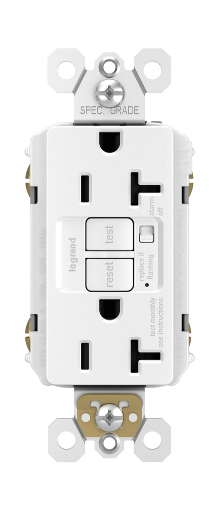 Mayer-DDS-Specification Grade Tamper-Resistant 20A Duplex Self-Test GFCI Receptacle with Audible Alarm, White-1