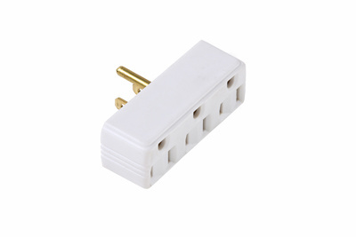 Product image for Pass & Seymour 697-W Adapter 1Outlets to 3Outlets - White