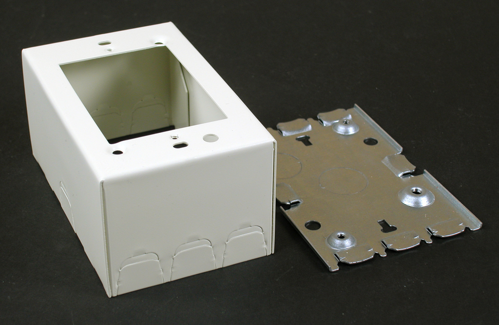 Mayer-DDS-Wiremold 500/700 Series Single-Gang Deep Switch and Receptacle Box Fitting, Ivory-1