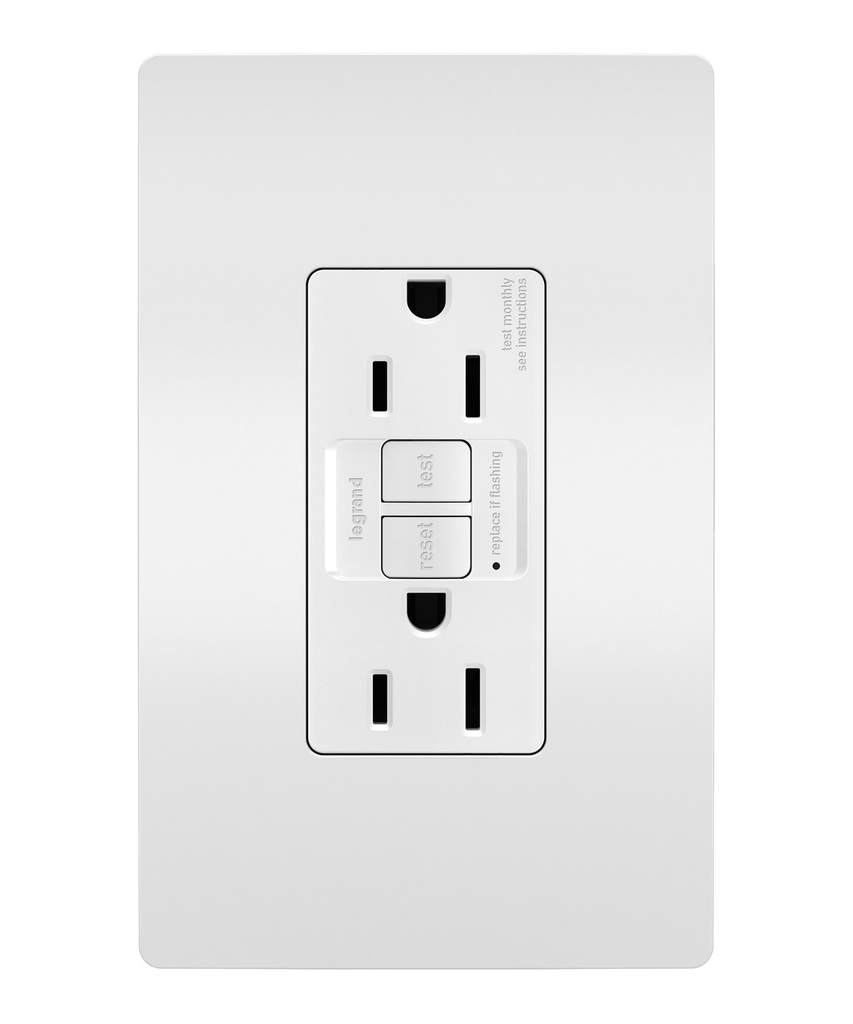 Mayer-DDS-radiant® Tamper-Resistant 15A Duplex Self-Test GFCI Receptacles with SafeLock® Protection, White-1
