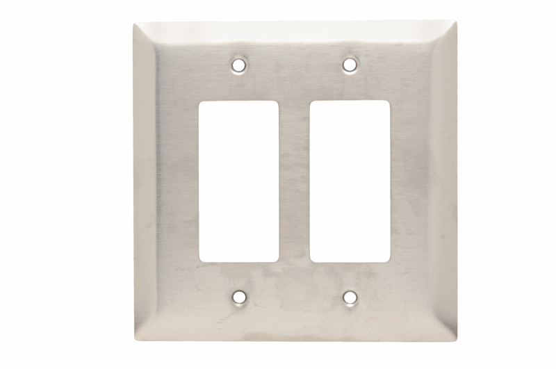 Mayer-DDS-Jumbo 2-Gang 302/304 Stainless Steel Wall Plate, Decorator Openings-1