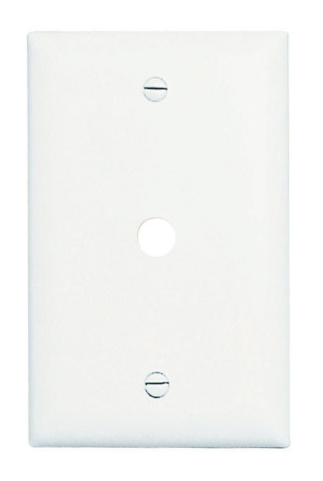 Mayer-DDS-TradeMaster® 1-Gang Nylon Wall Plate, 0.41-in Round Opening, Box Mounted, White-1