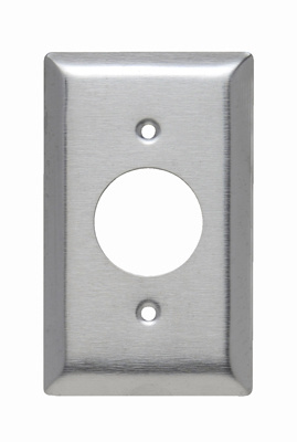 Product image for Pass & Seymour SL7 1Gang Wall Plate, Single Receptacle, Standard - 430 Stainless Steel