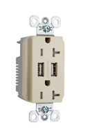 Mayer-DDS-3.1A Spec Grade USB Outlet, Type A, 20A, Tamper-Resistant, Ivory-1