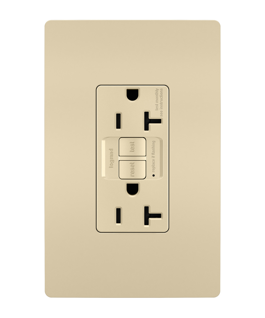 Mayer-DDS-radiant® 20A Duplex Self-Test GFCI Receptacles with SafeLock® Protection, Ivory-1