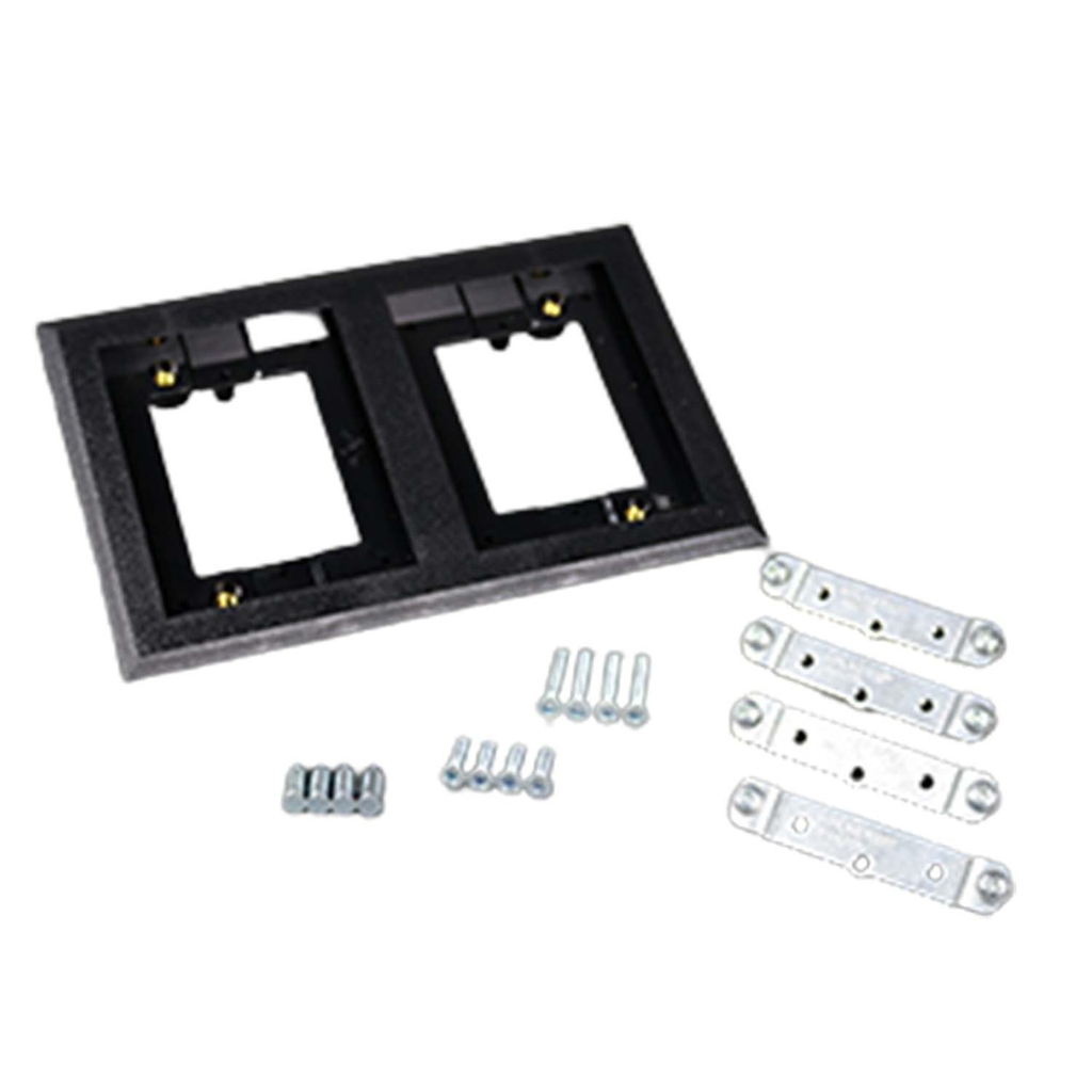 Mayer-DDS-Omnibox® Double Gang Rectangular Black Plastic Carpet Flange-1