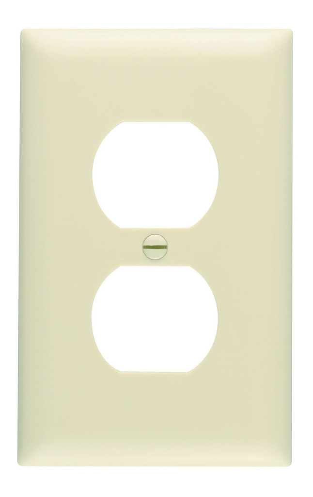 Mayer-DDS-TradeMaster® 1-Gang Nylon Wall Plate, Duplex Receptacle Openings, Ivory-1