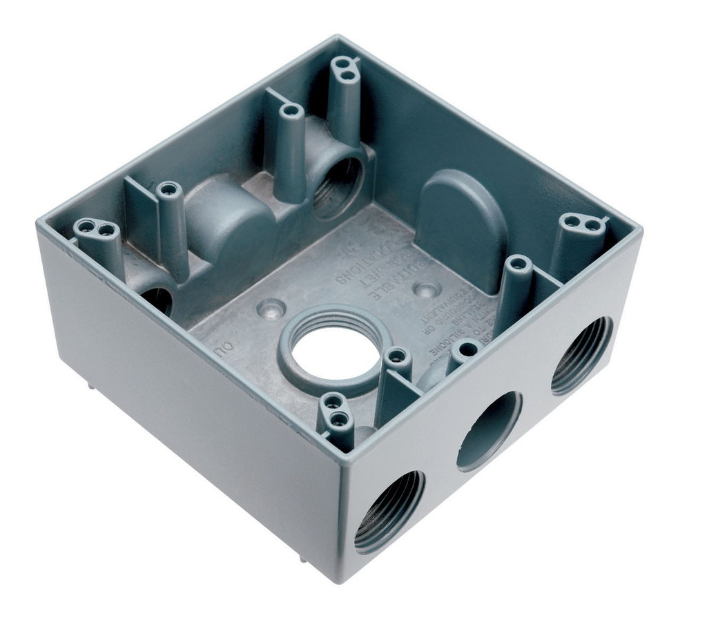 Mayer-DDS-Weatherproof Two Gang Box, Gray-1