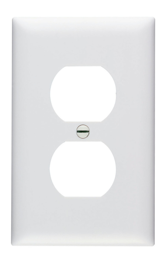 Mayer-DDS-TradeMaster® 1-Gang Nylon Wall Plate, Duplex Receptacle Openings, White-1