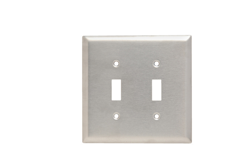 Mayer-DDS-Junior Jumbo 2-Gang 302/304 Stainless Steel Wall Plate, Toggle Switch Openings-1