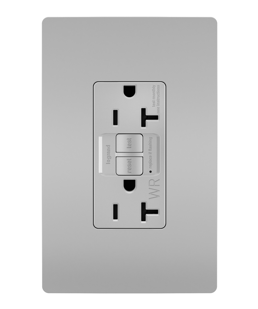 Mayer-DDS-radiant® Tamper-Resistant Weather-Resistant 20A Duplex Self-Test GFCI Receptacles with SafeLock® Protection, Gray-1