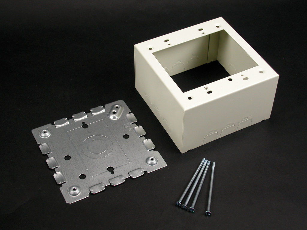 Mayer-DDS-Wiremold 500/700 Series Two-Gang Extra Deep Switch and Receptacle Box Fitting, Ivory-1