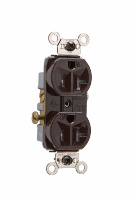 Mayer-DDS-20A 125V Commercial Grade Tamper-Resistant Weather-Resistant Duplex Receptacle, Brown-1