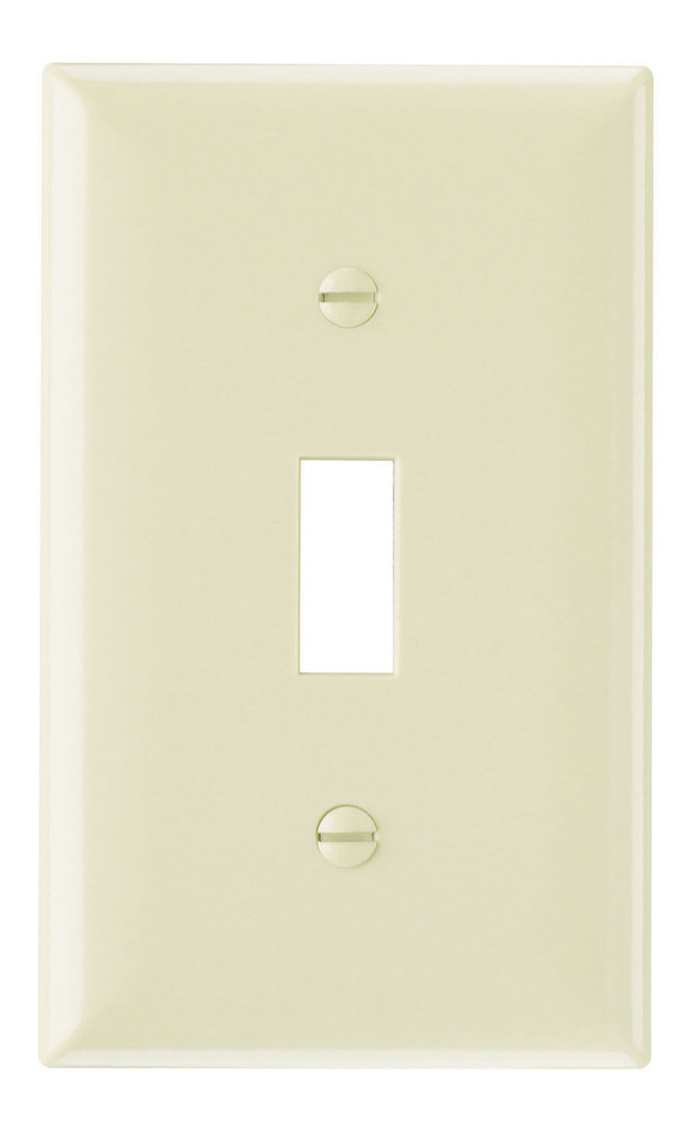 Mayer-DDS-1-Gang Thermoset Wall Plate, 1 Toggle Switch Opening, Light Almond-1