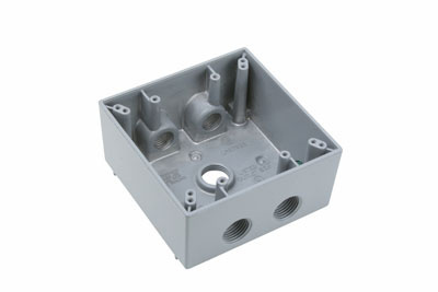 Mayer-DDS-Weatherproof Two Gang Box, Gray-1