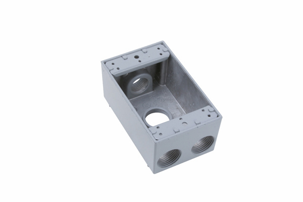 Mayer-DDS-Weatherproof Single Gang Box, Gray-1