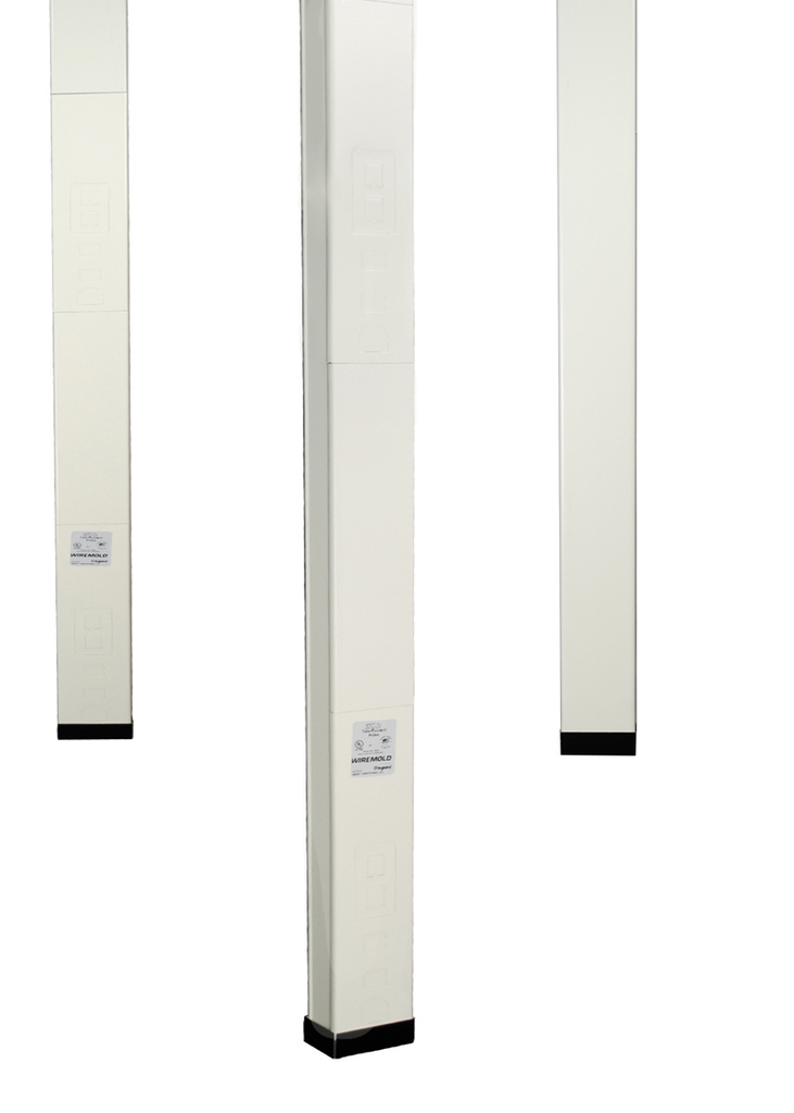 Product image for Wiremold 30TC-4V 5" 10 Foot Ivory Steel Power and Communication Pole