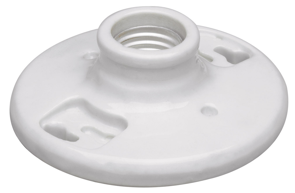 Mayer-DDS-Porcelain Medium Base Lampholder 2-Terminal 250V, White-1