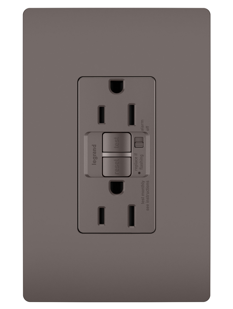 Mayer-DDS-radiant® Tamper-Resistant 15A Duplex Self-Test GFCI Receptacles with SafeLock® Protection, Brown-1