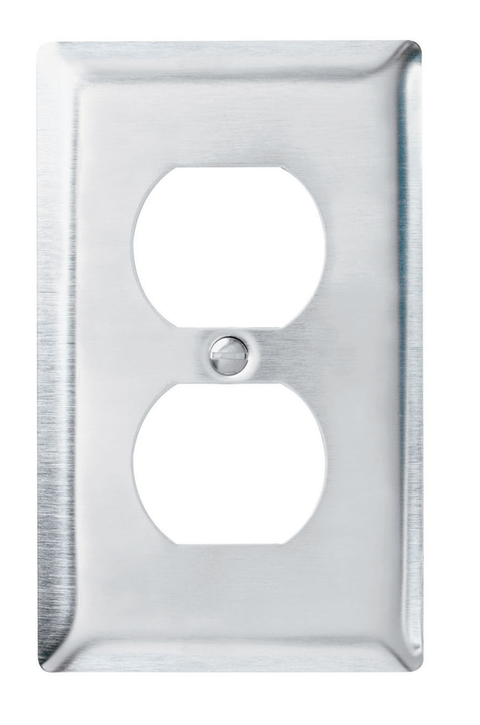 Mayer-DDS-1-Gang 302/304 Stainless Steel Wall Plate, Duplex Receptacle Openings-1