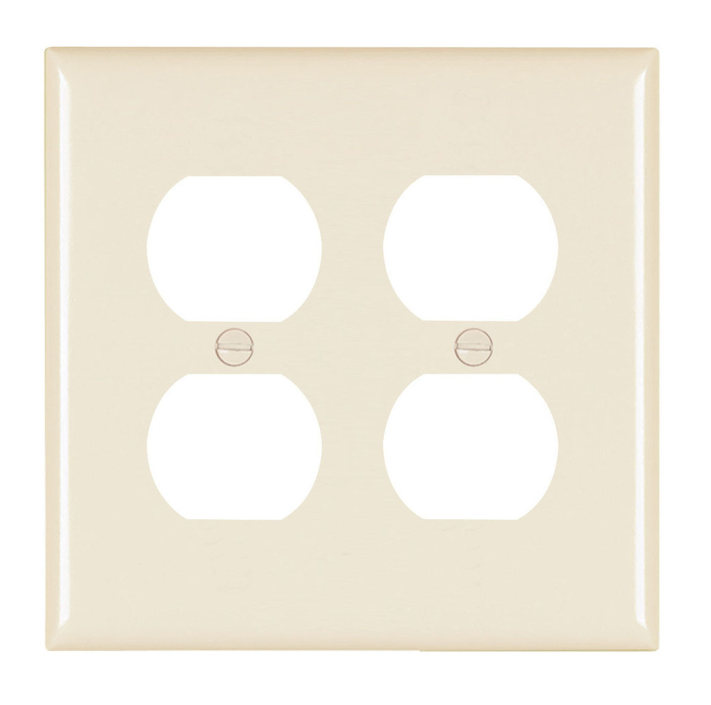 Mayer-DDS-TradeMaster® 2-Gang Nylon Wall Plate, 2 Duplex Receptacle Openings, Light Almond-1