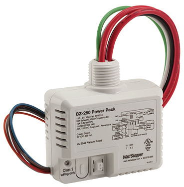 Product image for Wattstopper BZ-250 120/277 VAC 50/60 Hz Input 24 VDC 225 mA Output Lighting and Plug Load Flex Control Power Pack