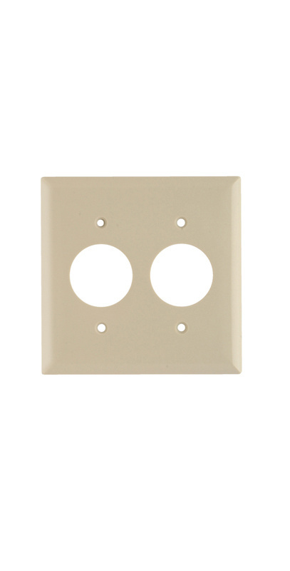 Product image for Pass & Seymour SP72-I 2Gang Wall Plate, 2-Single Receptacles, Standard - Ivory