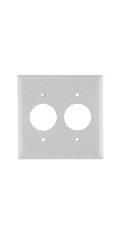 Mayer-DDS-2-Gang Thermoset Wall Plate, Single Receptacle Openings, White-1