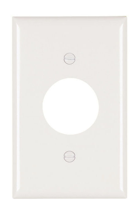 Product image for Pass & Seymour TP7-W 1Gang Wall Plate, Single Receptacle, Nylon, Standard - White