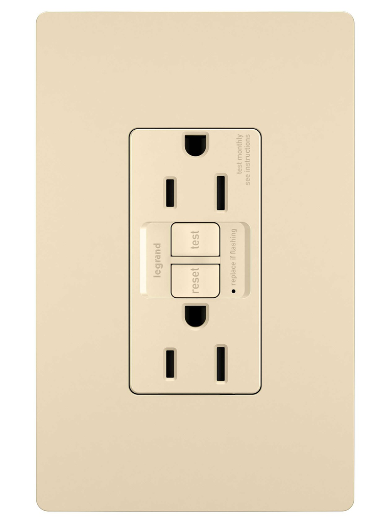 Mayer-DDS-radiant® Tamper-Resistant 15A Duplex Self-Test GFCI Receptacles with SafeLock® Protection, Ivory-1