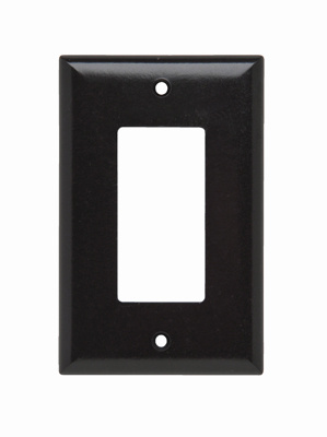 Mayer-DDS-Junior Jumbo 1-Gang Thermoset Wall Plate, 1 Decorator Opening, Brown-1