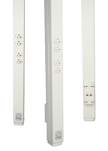 Product image for Wiremold 25DTP-4ACT 25DTP-Series Steel Tele-Power Pole