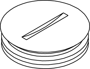 Product image for Wiremold 825A-1 800-Series 1" Abandon Plug, Brass