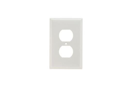 Mayer-DDS-Junior Jumbo 1-Gang Thermoset Wall Plate, 1 Duplex Receptacle Opening, White-1
