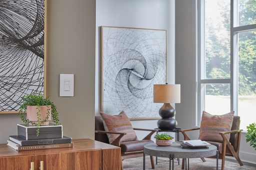 WS4FBL3P-W - Wide Slide Series 0-10V Fluorescent/LED Single Pole/3-Way Slide Dimmer, Preset, White