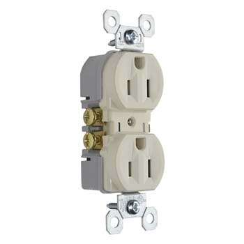 Trademaster® 15A 125V Tamper-Resistant Duplex Receptacle, Light Almond