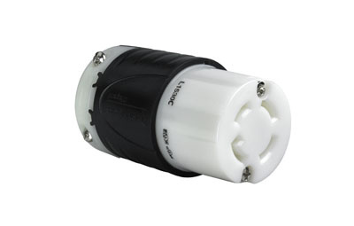 30A NEMA L1530 Connector - Black Back, White Front Body