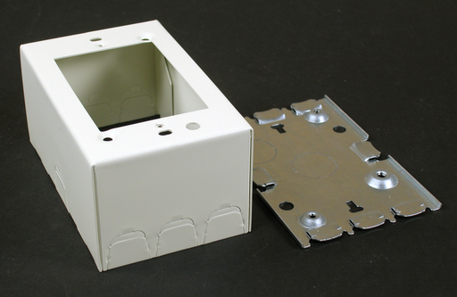 Mayer-DDS-Wiremold 500/700 Series Single-Gang Extra Deep Switch and Receptacle Box Fitting, Ivory-1