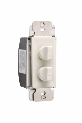 Product image for Pass & Seymour 94315-LA 120 VAC 1.5 Amp 300 W 3-Way 3-Speed Light Almond Decorator Fan Speed Control