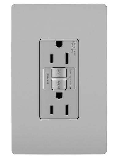 Mayer-DDS-radiant® 15A Duplex Self-Test GFCI Receptacles with SafeLock® Protection, Gray-1