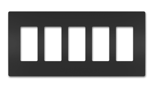 RWP265BK - radiant® 5-Gang Screwless Wall Plate, Black