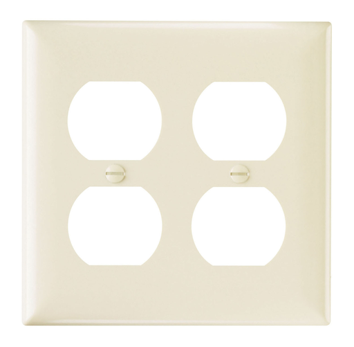 Mayer-DDS-2-Gang Thermoset Wall Plate, 2 Duplex Receptacle Openings, Light Almond-1