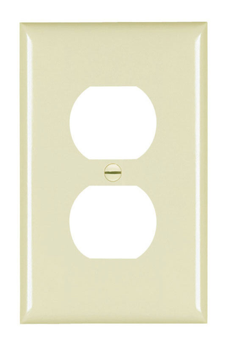 TradeMaster® Jumbo 1-Gang Nylon Wall Plate, 1 Duplex Receptacle Opening, Light Almond