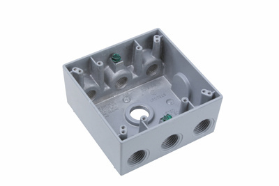 Mayer-DDS-Weatherproof Two Gang Box, Gray-1