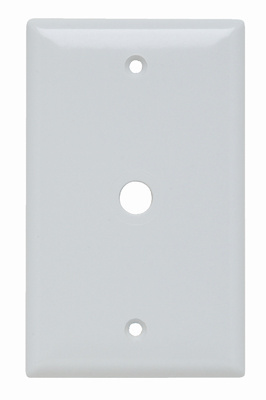 Mayer-DDS-1-Gang Thermoset Wall Plate, 0.625-in Round Opening, White-1