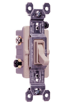 North American TradeMaster Grounding Toggle Switch, Light Almond